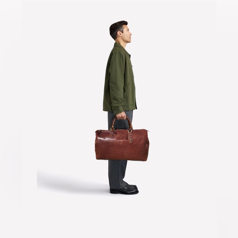 I Santi VTG Pebble Leather Duffel Bag Weekender ๐ผ - Picture 2 of 12